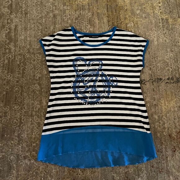 Girl's Youth Miss Understood Striped Short Sleeve Top Size XL - Picture 2 of 5